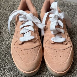 NEW ADIDAS Rivalry Lux Low Athletic Shoes Sneakers Pink suede Genuine Suede